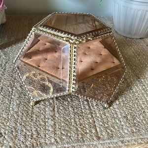 Vintage Ormolu Filigree jewelry box